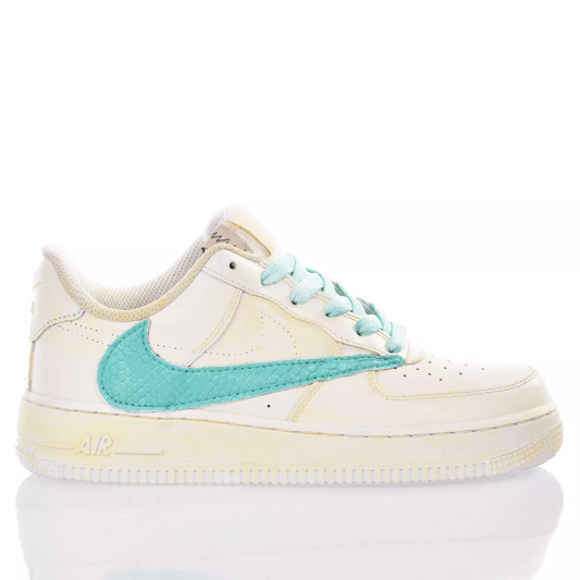 Customized sneakers- Air Force 1 Cream Tiffany